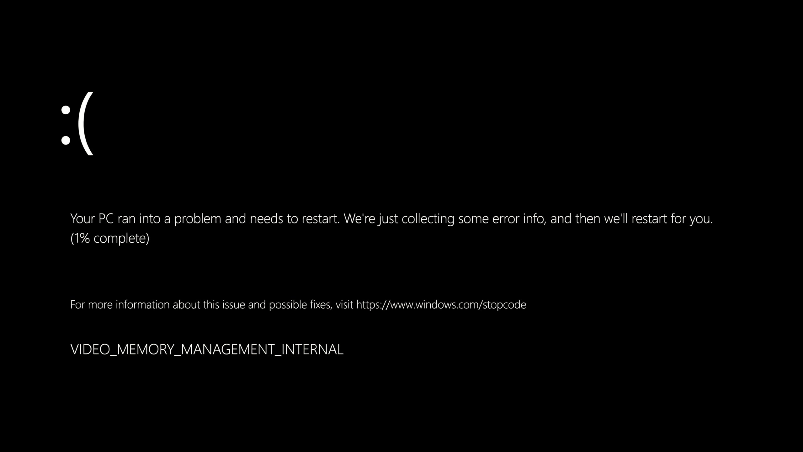 Video Memory Management Internal (0x10e)